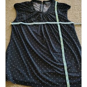 Liz Claiborne Black & White Polka Dot Cotton Blouse -‎ Women's M